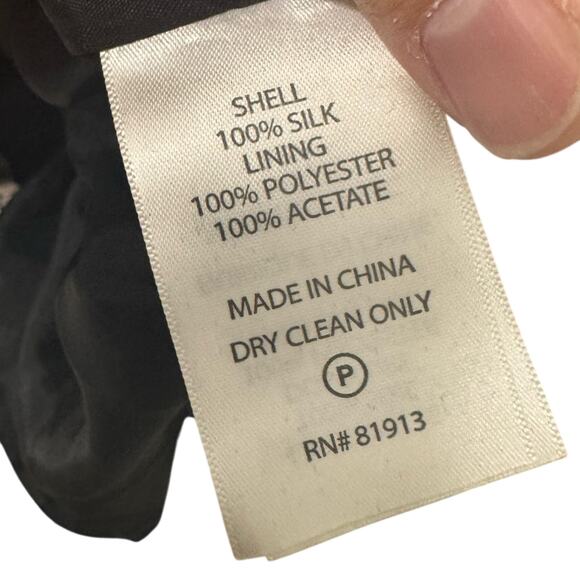 Anthropologie Frock by Tracey Reece Silk Chrysanthemum Tea Dress Size 6 Floral - Picture 6 of 10